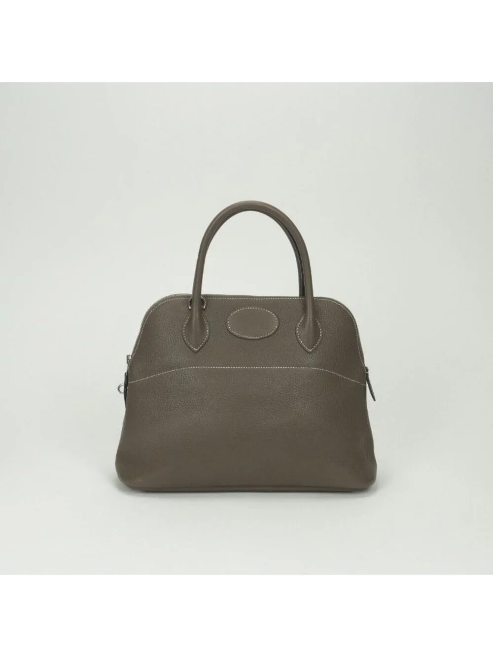 Hermes Bolide 31 Tote Shoulder Bag Taurillon Clemence Etoupe Gray Silver 2-Way